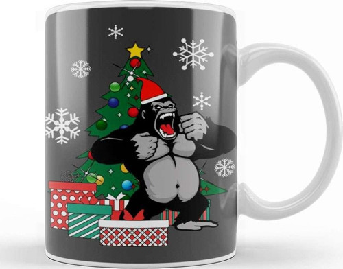King Kong Around The Christmas Tree Kupa Bardak Porselen