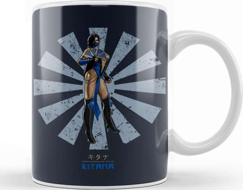 Kitana Retro Japanese Mortal Kombat Kupa Bardak Porselen