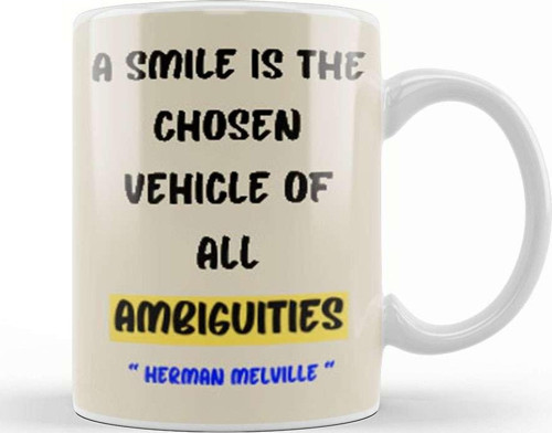 Smile Quotes Happy Love Gift Kupa Bardak Porselen