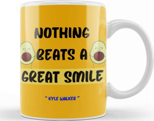 Smile Quotes Happy Love Gift Kupa Bardak Porselen