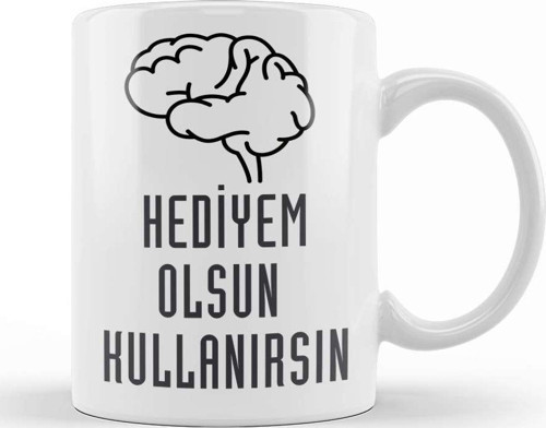 Komik Söz Hediyem Olsun Kullanırsın Kupa Bardak Porselen