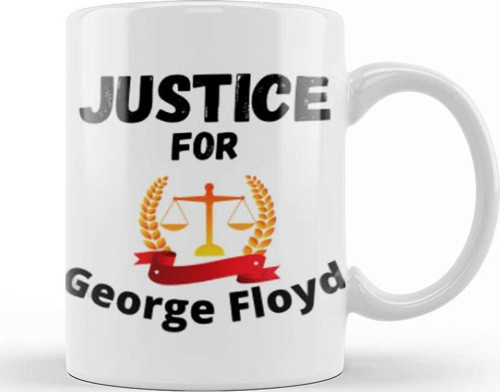 Justice For George Floyd Black Lives Matter 2021 Kupa Bardak Porselen
