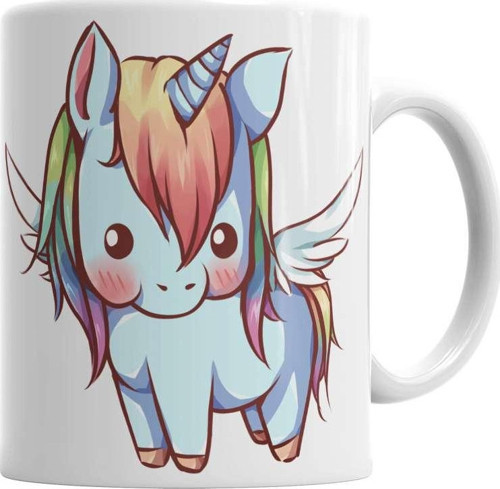 Unicorn Anime Cartoon Sevimli Cute Kupa Bardak Porselen