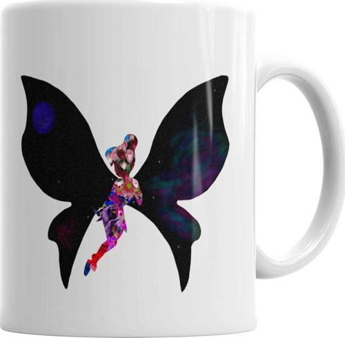 Fada Com Flores E Asas De Universo Kupa Bardak Porselen
