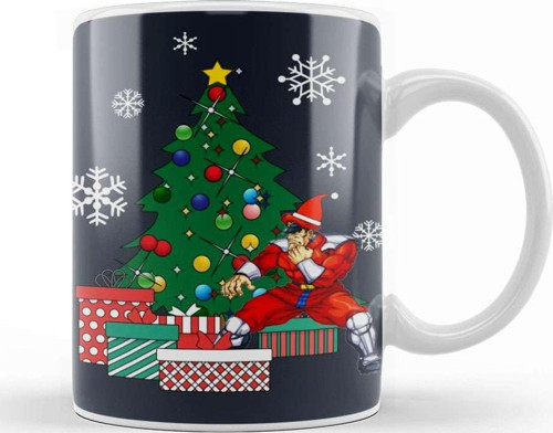 M Bison Around The Christmas Tree Street Fighter Kupa Bardak Porselen