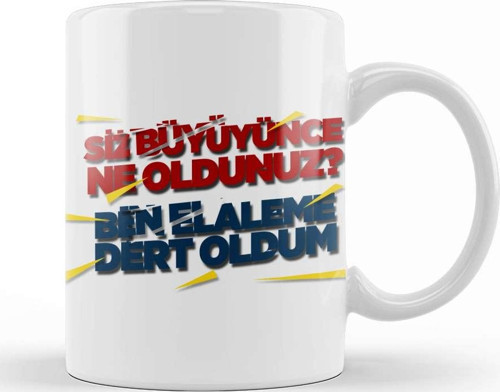 Beni Elleme Dert Oldum Komik Kupa Bardak Porselen