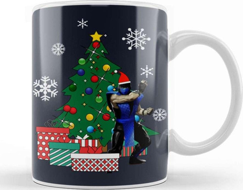 Sub Zero Around The Christmas Tree Mortal Kombat Kupa Bardak Porselen