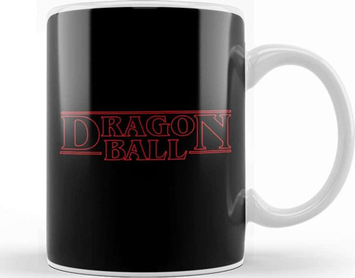 Dragon Ball Z Stranger Things Text Kupa Bardak Porselen