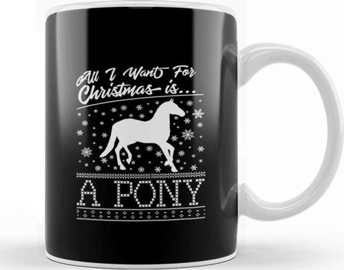 All I Want For Christmas Is A Pony Knit Pattern Kupa Bardak Porselen