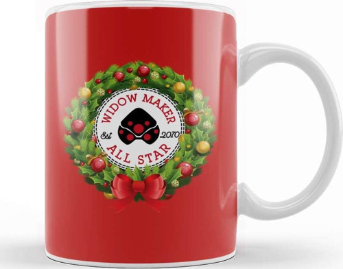 Christmas All Star Overwatch Widow Maker Wreath Kupa Bardak Porselen