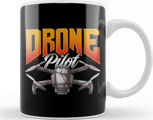 Funny Drone Pilot Droning Obsessed Kupa Bardak Porselen