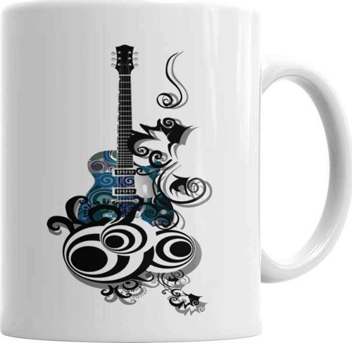 Love Guitar Fantastik Gitar Kupa Bardak Porselen