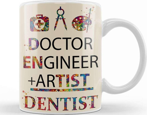 Doctor Engineer Artist Dentist 016 Kupa Bardak Porselen