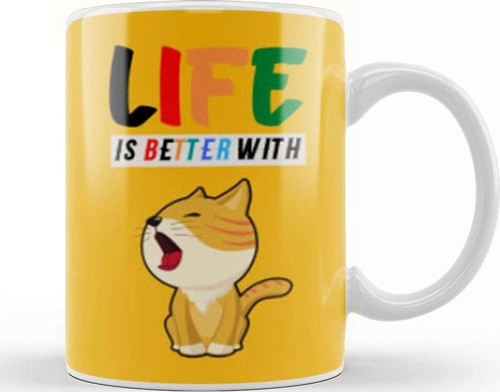 Funny Cat Lover Gifts For Men Kids Kupa Bardak Porselen