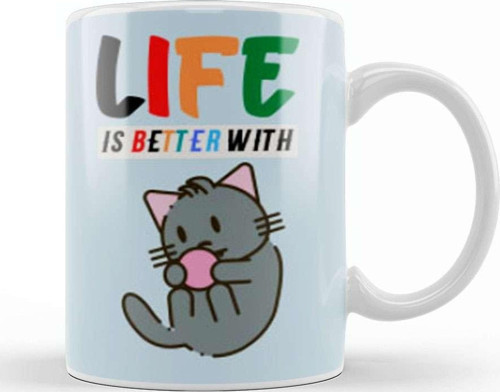 Funny Cat Lover Gifts For Men Kids Kupa Bardak Porselen