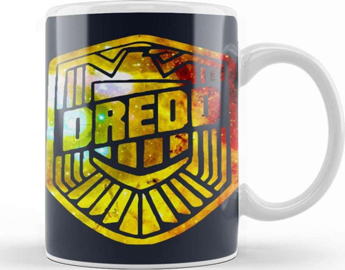 Judge Dredd Galaxy Silhouette Logo Kupa Bardak Porselen