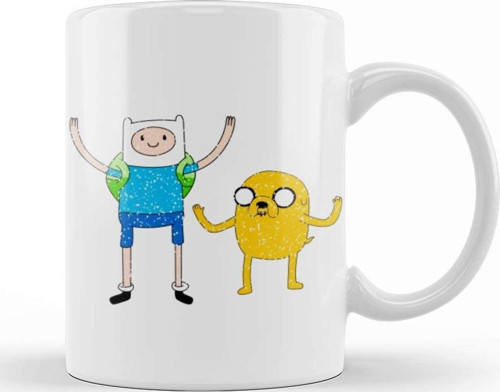 Finn And Jake Snowfall Celebration Kupa Bardak Porselen