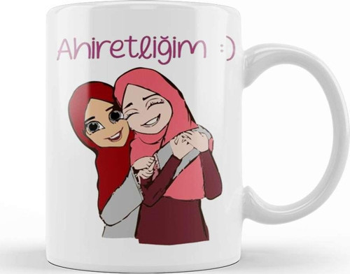 Ahiretliğim Yazılı Arkadaşa Hediye Kupa Bardak Porselen