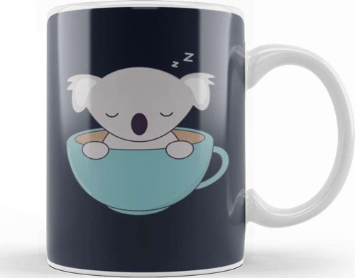 Kawaii Cute Koala Bear With Coffee Kupa Bardak Porselen
