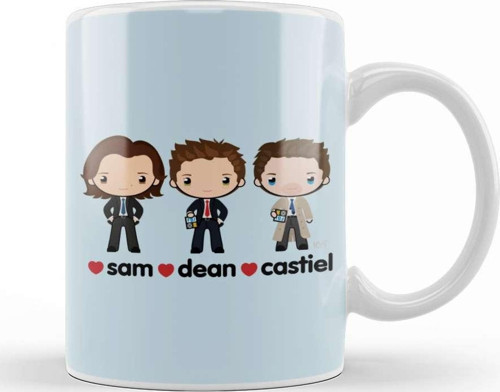 Love Sam Dean Castiel Supernatural Kupa Bardak Porselen