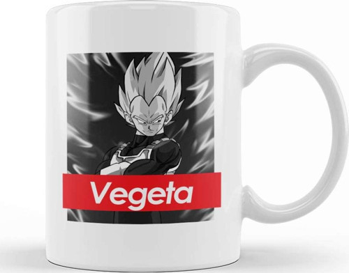 Dragon Ball Z Vegeta Red Band Logo Kupa Bardak Porselen