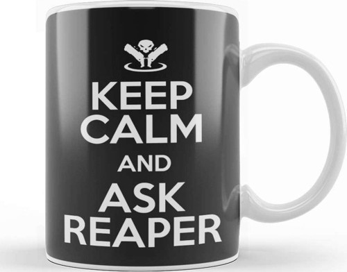 Keep Calm And Ask Reaper Overwatch Kupa Bardak Porselen