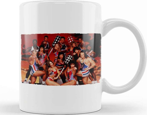 Retro Gladiators With Pugil Sticks Kupa Bardak Porselen