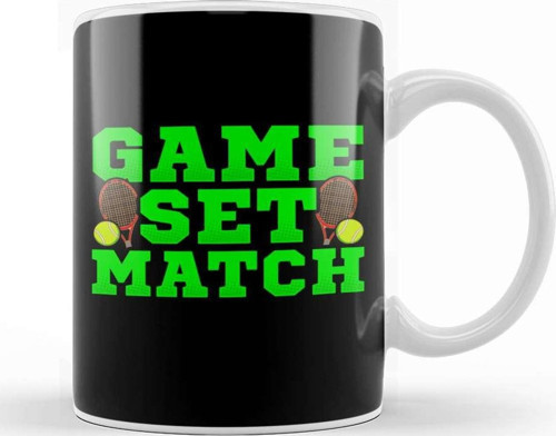 Cute Game Set Match Tennis Players Kupa Bardak Porselen