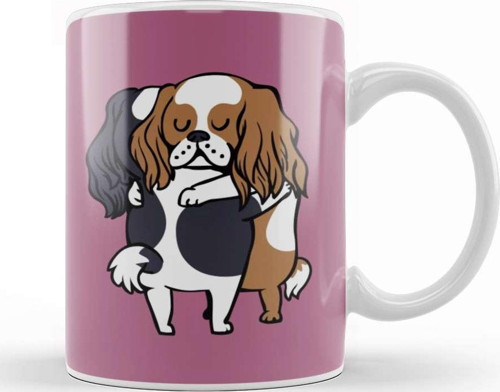 Cavalier King Charles Spaniel Hugs Kupa Bardak Porselen