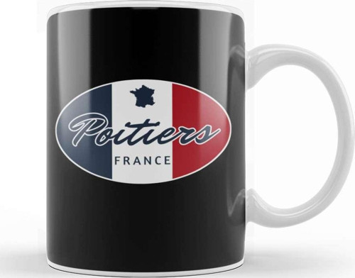 Poitiers France Vienne City Kupa Bardak Porselen