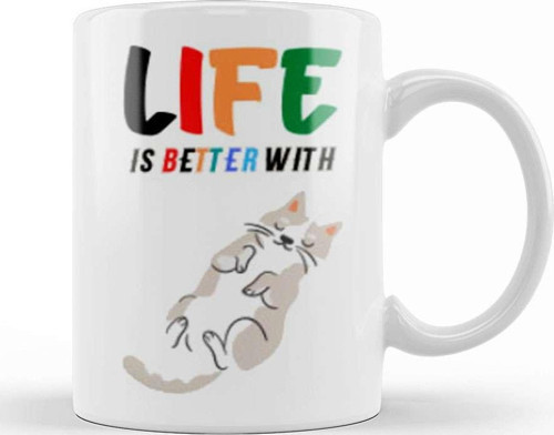 Funny Cat Lover Gifts For Men Kids Kupa Bardak Porselen