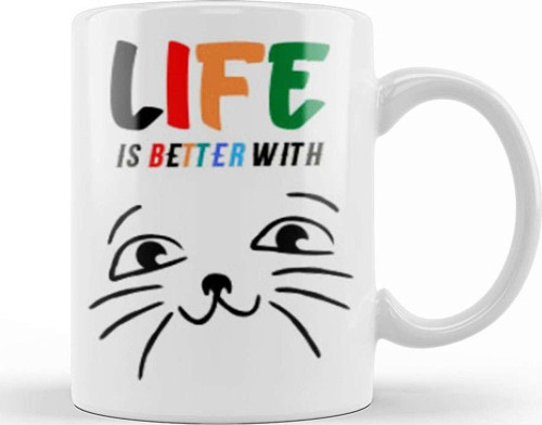 Funny Cat Lover Gifts For Men Kids Kupa Bardak Porselen
