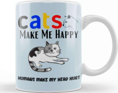 Funny Cat Lover Gifts For Men Kids Kupa Bardak Porselen