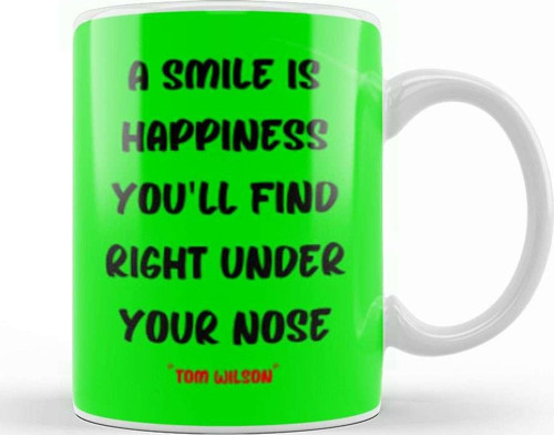 Smile Emoji Quotes Funny Love Gift Kupa Bardak Porselen