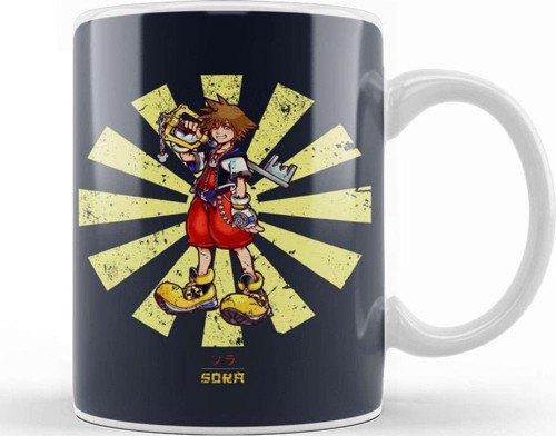 Sora Retro Japanese Kingdom Hearts Kupa Bardak Porselen