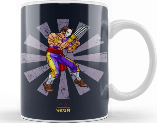 Vega Retro Japanese Street Fighter Kupa Bardak Porselen