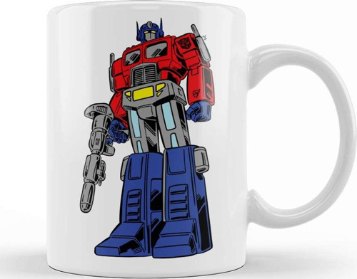 Optimus Prime Cartoon Transformers Kupa Bardak Porselen