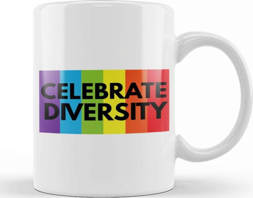 Rainbow Celebrate Diversity Kupa Bardak Porselen
