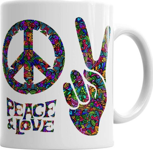 Zafer Ve Barış İşareti Peace Lowe Kupa Bardak Porselen