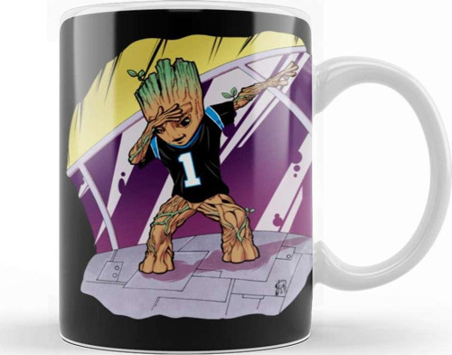 Baby Groot Dabbing Panther Jersey Kupa Bardak Porselen