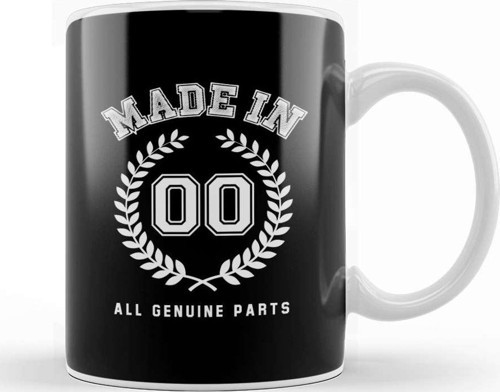 2000 Made In 00 All Genuine Parts Kupa Bardak Porselen