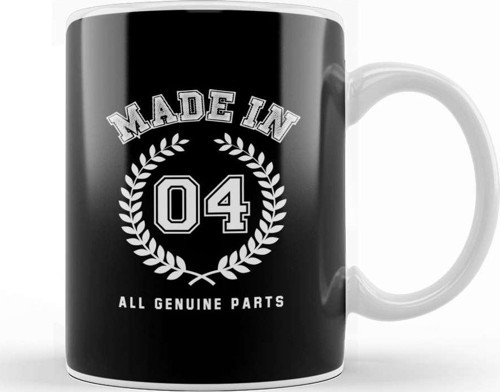 2004 Made In 04 All Genuine Parts Kupa Bardak Porselen