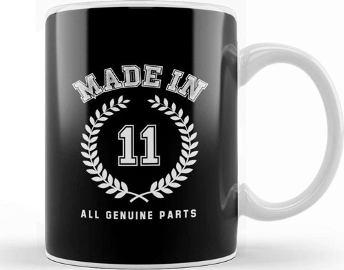 2011 Made In 11 All Genuine Parts Kupa Bardak Porselen
