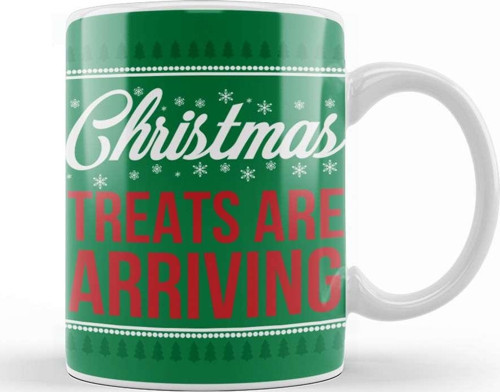 Merry Xmas Christmas Treats Kupa Bardak Porselen