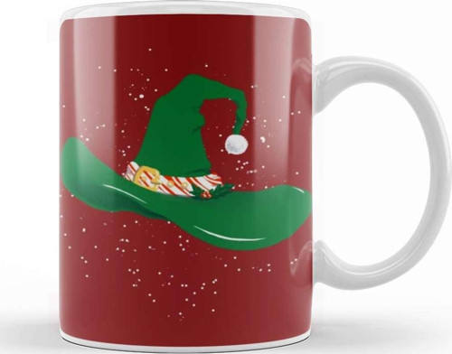 Christmas Witch Santa Witch Kupa Bardak Porselen