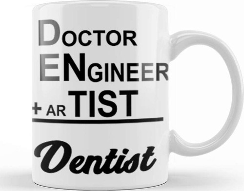 Doctor Engineer Artist Dentist 07 Kupa Bardak Porselen
