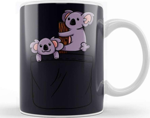 Kawaii Cute Koala Pocket 01 Kupa Bardak Porselen
