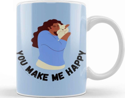 You Make Me Happy Dog Lover Gifts Kupa Bardak Porselen