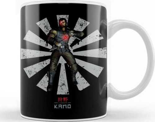 Kano Retro Japanese Mortal Kombat Kupa Bardak Porselen