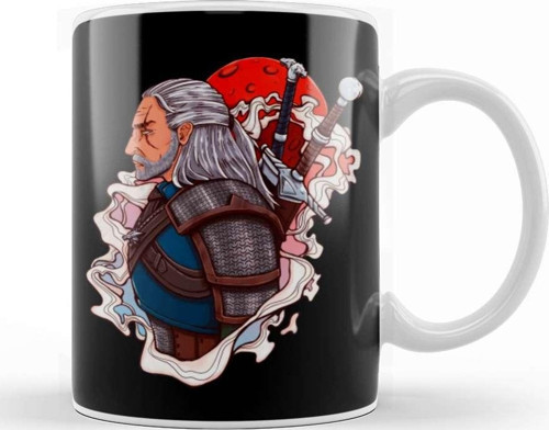 The Witcher White Wolf Blood Moon Kupa Bardak Porselen